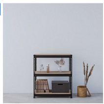 스피드랙 V2 무볼트 조립식 철제 선반 앵글 펜트리 3단 600 x 500 x 750 mm, 블랙