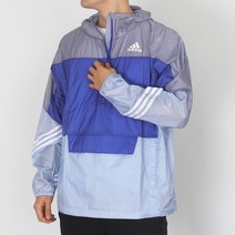아디다스 일상용트레이닝용 아노락 바람막이 BTS WIND.RDY 그레이+블루