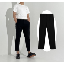 몽메리노 도메스틱브랜드 키작은남자 테이퍼드핏 9부슬랙스 블랙 키작남 남자키170슬랙스 남자키160슬랙스