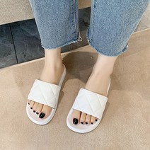 퀄팅 스퀘어 슬리퍼 사무실화 실내화