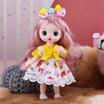 구체관절인형 구관인형 마론인형 만들기 17cm 미니 bjd 인형 장난감 13 관절 움직일 수있는 3d 눈 19 귀여운 공주 bjd 인형 diy 드레스 인형 놀이 집 생일 309, 인형 7