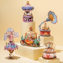 이상한나라멜로디우드DIY/미니어처하우스/오르골/만들기/취미/만들기세트, 서커스(AMD41)