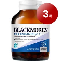 Blackmores 블랙모어스 호주산 직송 50세 이상 시니어용 멀티비타민 90정 필수 비타민 미네랄 보충 1팩, 3팩