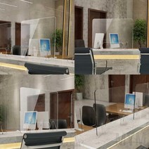 마이몰12 아크릴 칸막이 오픈창구형 40X40CM 책상가림판 호프집칸막이, 상세페이지 참조