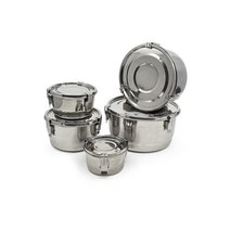 국산 올스텐 반찬통 고리 원형 찬통 밀폐 용기, 1호(90mmX50mm)