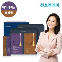 [천호엔케어] 국산 아카시아 벌꿀 스틱 2종 선물세트(홍삼꿀+배도라지꿀)