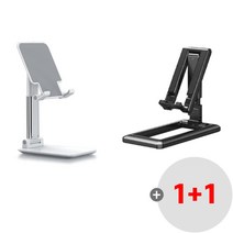 1+1 헬스와미 핸드폰 스마트폰 거치대 G타입+C타입, 블랙, 화이트