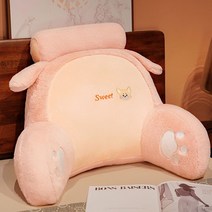 벽쿠션 찹쌀떡쿠션 홈카페 여대생 자취방 쿠션, 하오웨(뽀글이 핑크 여우), 라지쿠션+머리베개(70x40x25cm, 독립속담 탈부착