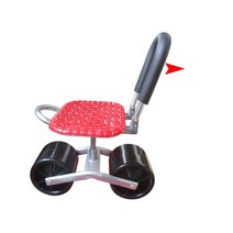 농사용 고추따기 바퀴있는 의자 논밭용 밭일 수확기 이동식 딸기따기 접이식 폴딩 360도회전, 2륜 접이식 등받이(회전+리프팅)