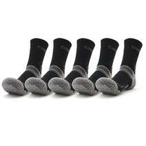 SMP스포츠 (남성용/2중바닥) COOLON 등산양말 중목 5켤레 / 스포츠 두꺼운 쿠션 국산, 블랙-5켤레