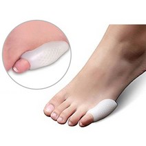 실리콘 새끼 발가락 교정기 골무 보호대 엄지 교정, 중지-투명