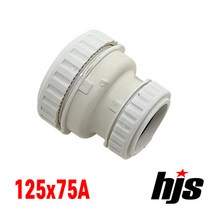 HJS 원터치 방음 2040 이경 소켓 IN 125x75A (PVC 이음관 PPI 평화 부속 레듀샤 125mm 75mm), 1개