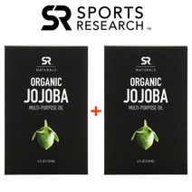 (1+1) 스포츠리서치 오가닉 호호바씨 오일 jojoba oil 콜드프레스 비건 NON GMO 118ml 2팩