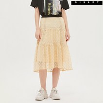 시슬리 컷워크 레이스 롱 스커트 SASK35031-BE