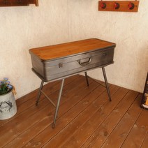 인더스트리얼 빈티지 철제 캐리어 수납 테이블 (사이드테이블)