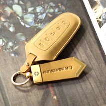 누키노블 링컨 키케이스 자동차 스마트 가죽 키홀더 차키 커버, 누키노블 A-01 (아우디), 네이비+로즈골드