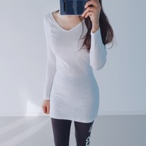 나날샵) 롱티 여성 티셔츠 롱 티셔츠 레깅스 긴팔티 운동복 롱니트