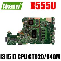 노트북 메인보드 X555UB Asus F555U 노트북 마더 보드 4G RAM I76500U cpu GT940M2GB, 05 BV2G I56th Gen 4G