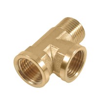 스프링쿨러 Brass 1/2quot thread tee Connector T type Female G1/2 male Water Splitter 1Pcs Three-way water, [01] 2분의 1, [01] A