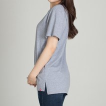 비컨셉트 무지 기본 면 20수 라운드 레이어드 반팔 티셔츠