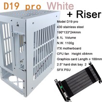 PC 케이스 6.1l a4 섀시 sfx psu ht 미니 itx 게임 컴퓨터 그래픽, 화이트 스탠다드