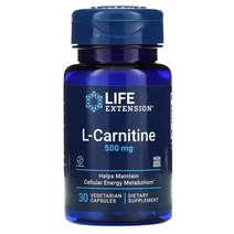 라이프익스텐션 L-카르니틴 500mg 베지캡슐 30정, 1병