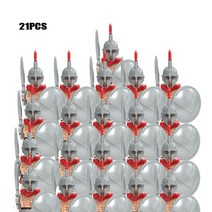 중세 시대 성 로얄 킹의 기사 스파르타쿠스 붉은 피규어 빌딩 블록 21 개/묶음, 18 X649-21pcs