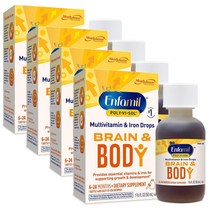 엔파밀 0~12개월 폴리비졸 영유아 액상 멀티비타민 50ml Enfamil Poly-Vi-Sol Iron Multivitamin, 4개