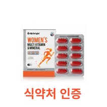 엔젯오리진 우먼즈 멀티비타민&미네랄 60정 여자 종합비타민 미네랄 영양제 영양 보충제 비타민B 1 2 6 12 컴플렉스 아연 엽산 비오틴 셀레늄 철분 포우먼 20대 30대 40대, 60캡슐X12개