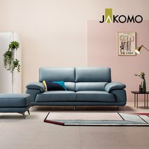 [자코모] 베니 3인 천연면피 소가죽 소파+스툴, 카멜