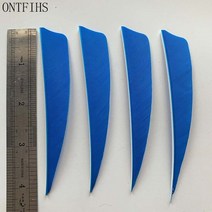 다트 룰렛판 기계 전자 50 개/몫 4 인치 오른쪽/왼쪽 날개 터키 깃털 방패 컷 양궁 DIY 사냥 슈팅 Fletches, 18 하늘색