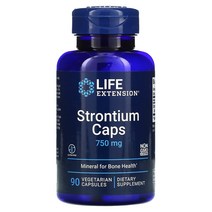 라이프익스텐션 Life Extension 스트론튬 캡스 뼈 건강에 좋은 미네랄 250 mg 90 베지 캡슐