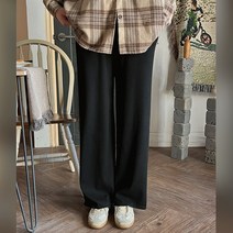 핫핑 짱짱골지 스판 밴딩와이드팬츠