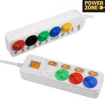 멀티탭정리 천하지엘씨 4칼라 멀티탭 멀티탭 콘센트 전산용품 안전커버CH4CR