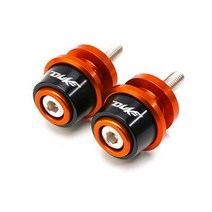 Ktm duke 125 200 250 390 790 duke 390 2019-2021 10mm 오토바이 액세서리 cnc 알루미늄 스윙 암 스풀 슬라이더 스탠드 나사, 주황색, 1개
