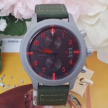헬다이버 크로노레드 SB2C-8001 RD 카키가죽시계