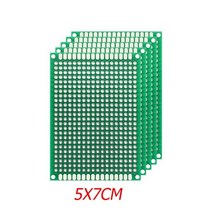 5 개/pcs 양면 Pcb 프로토 타입 보드 5x7cm 4x6cm 3x7cm 2x8cm Diy 전자 인쇄 회로 기판 범용 pcb, green-5X7CM-5PCS