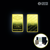 [한국순금거래소][각인가능] 순금 골드바 3.75g (24K 99.99% 1돈)
