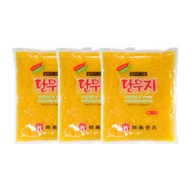 전문가용 알밥 단무지 (팩) 김밥 말이 유부 초밥 사이드 일식 중식 라면 밥반찬 삼각김밥 유부김밥 참치김밥 김밥천국 식당용 자재용, 3개, 1kg