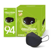 셀로긴 지스타 황사방역 KF94 대형 블랙 마스크 개별포장 50개 한박스, 1매입x50개