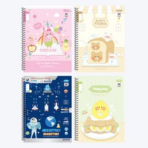 필수 신학기 학용품 준비물 문구 300종 골라담기 2, 140.1-2 무제 스프링노트 남아