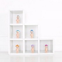 더크린 DIY 미니 계단형진열장2수납장 책장 진열대 받침대 가구 선반 협탁 정리대 거실장 장식장 데스크정리함 공간박스 공간 서랍장 틈새 다용도 diy DIY, 화이트