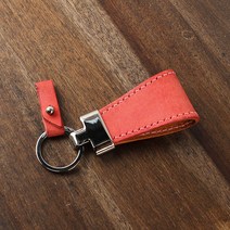 일로레더 통가죽 키링 키홀더만들기 가죽공예키트 DIY 학교수업재료 공예반제품 바느질공예 (이니셜각인포함), 올모, 와인
