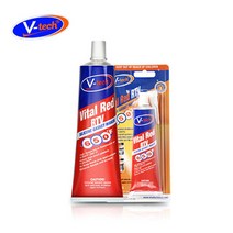 INVEN* 브이텍 V-TECH 가스켓 접착제 (적 회 흑) 실리콘 내열 고온 보일러 엔진 @안전2중포장@, 적색