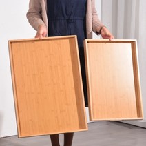 업장 카페 감성 나무 트레이 초대형 직사각형 가정용 대나무 차 세트 컵 상업, 바이노럴 트레이 3625