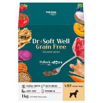 더독 강아지 노령견용 닥터소프트 웰 그레인프리 소프트사료 황태, 10개, 1kg