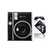 후지필름 인스탁스 미니 40 즉석 카메라 블랙 프레임 첨부 10장, 블랙 프레임 부착 필름(노출 10장).