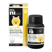 일동제약 마이니 어린이비타민 지니키즈 멀티비타민 종합비타민 미네랄 60정(30일분), 단품