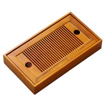 중국 다도 찻상 예쁜 원목 다과상 다용도 일본 좌식 티 테이블 세련된 대나무 gongfu 차 서빙 트레이 상자 저수지 배수 유형 찻집 홈 오피스 용품, 씨엔, s
