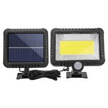 LED 전광판 100 120LED 태양 빛 야외 모션 센서 충전 태양 벽 빛 야외조명, 100COB